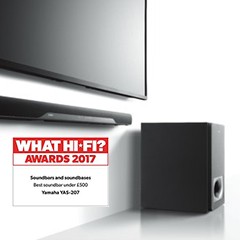 获奖信息：热博搭载DTS Virtual:X?技术的新款回音壁YAS-207 荣获What Hi-Fi?五星好评